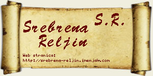 Srebrena Reljin vizit kartica
